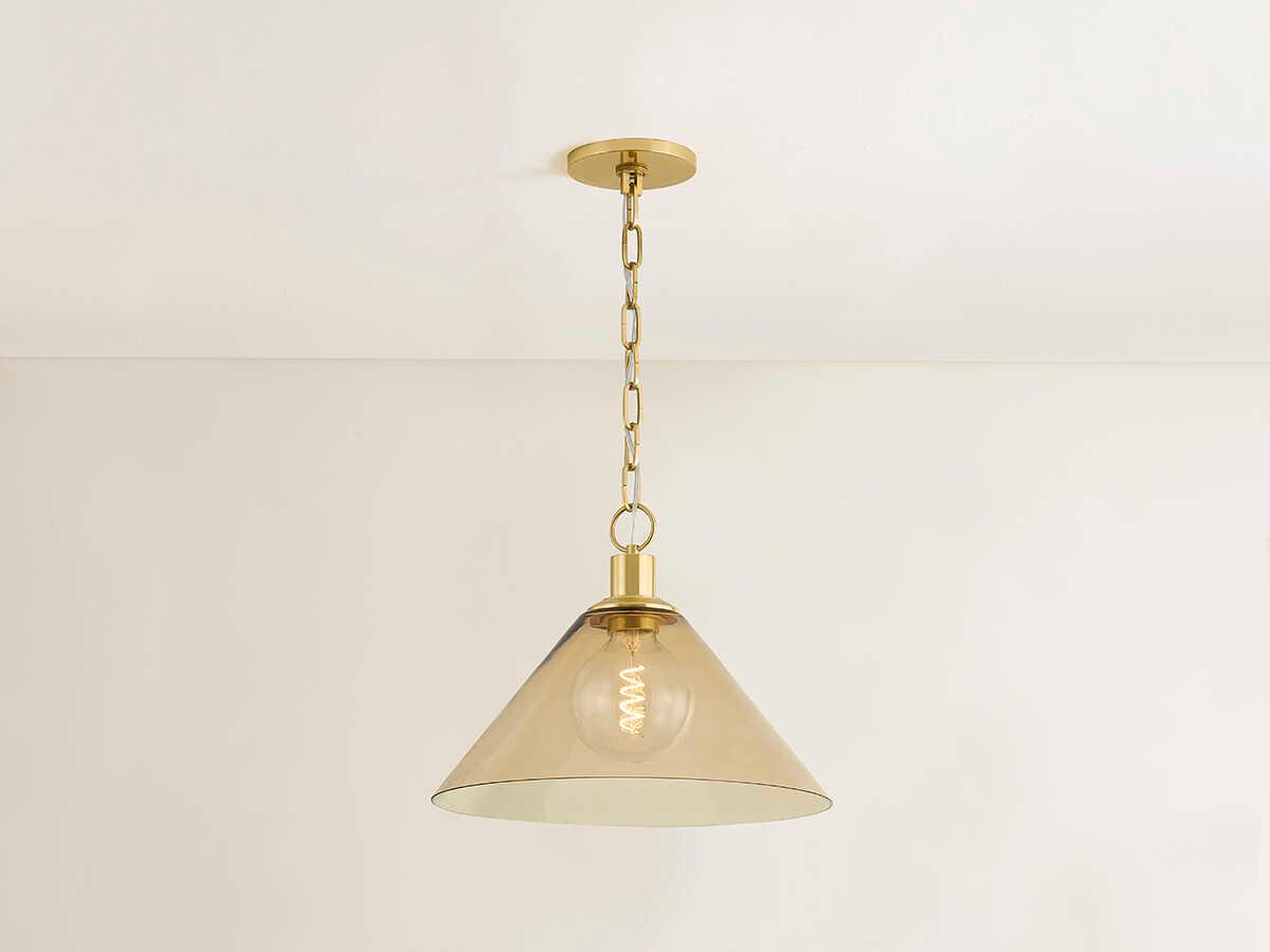 Mitzi Anniebee 1-Light Aged Brass Pendant