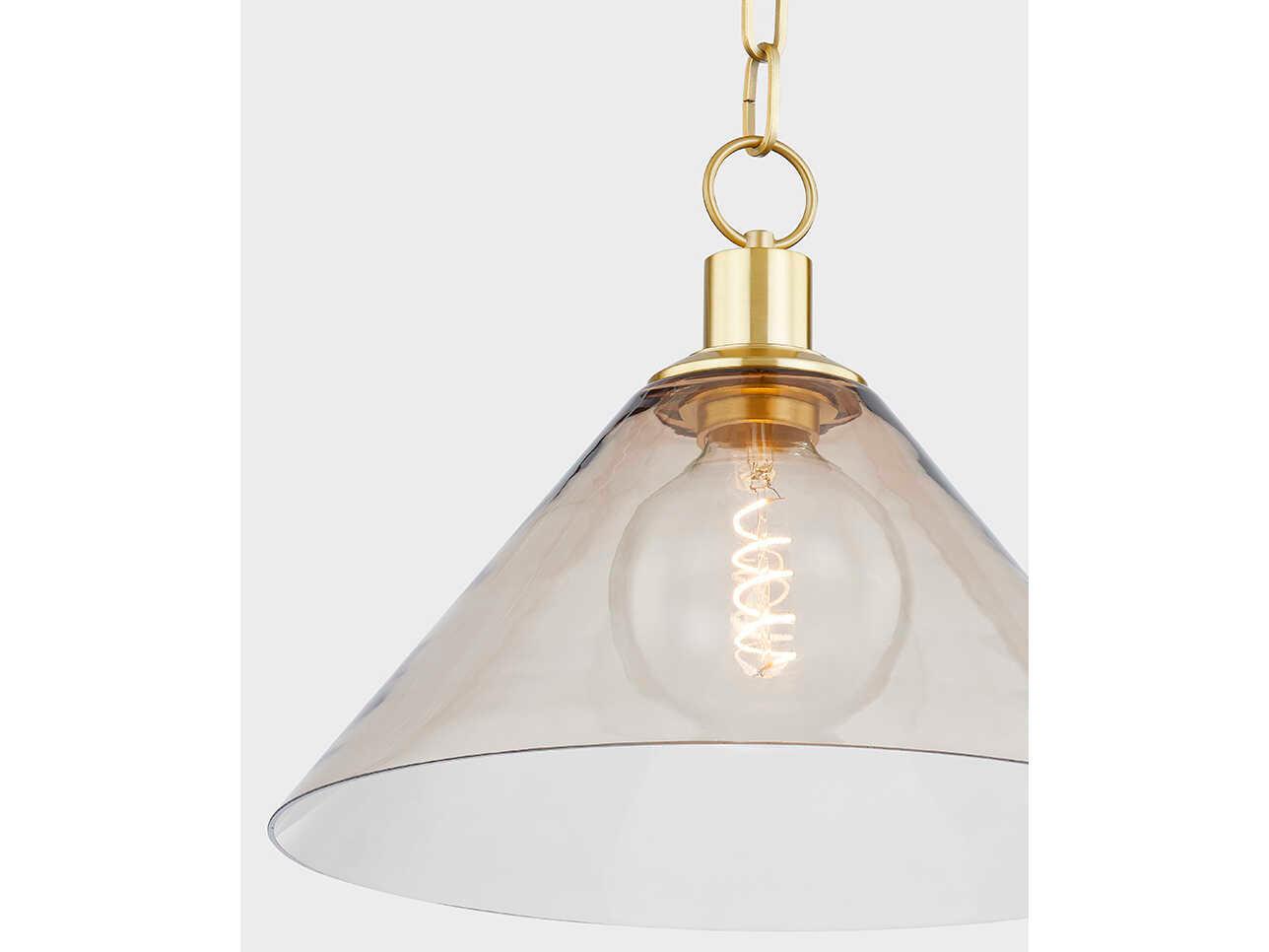 Mitzi Anniebee 1-Light Aged Brass Pendant