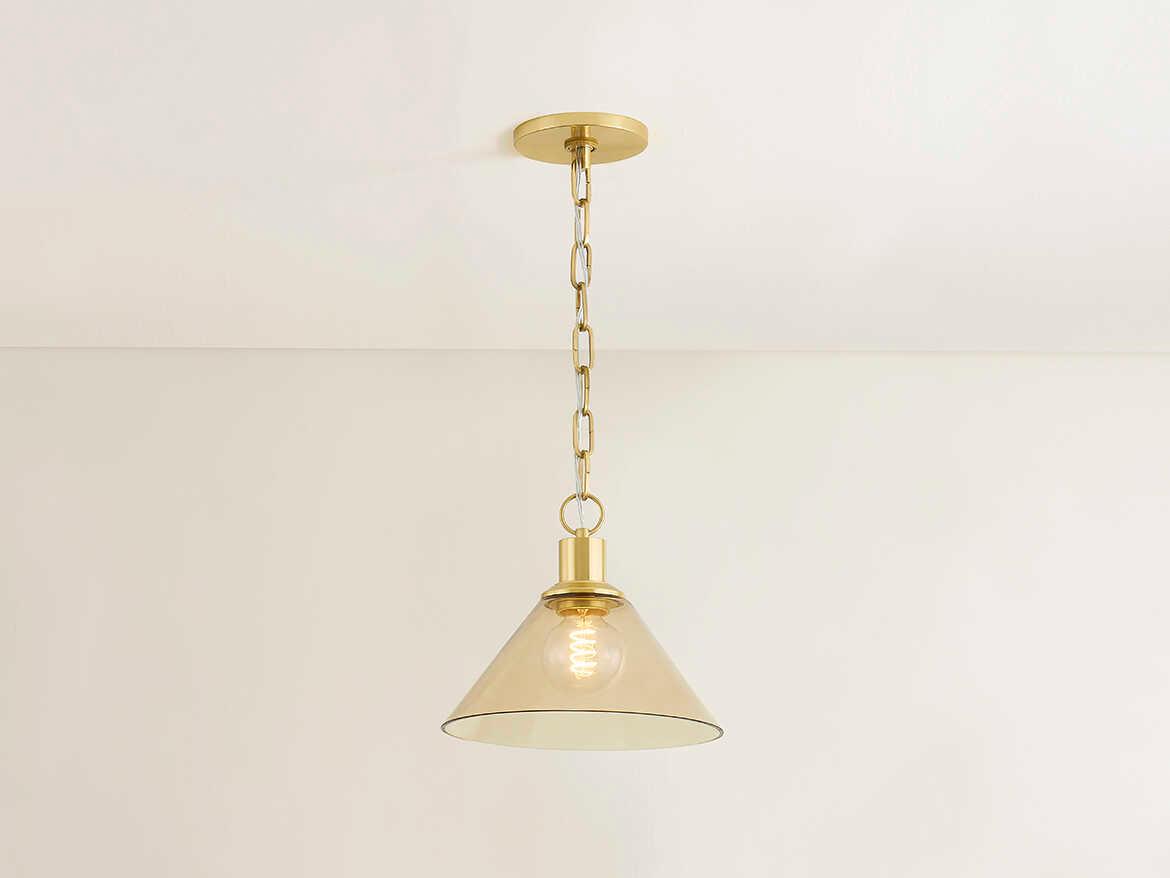 Mitzi Anniebee 1-Light Aged Brass Mini Pendant