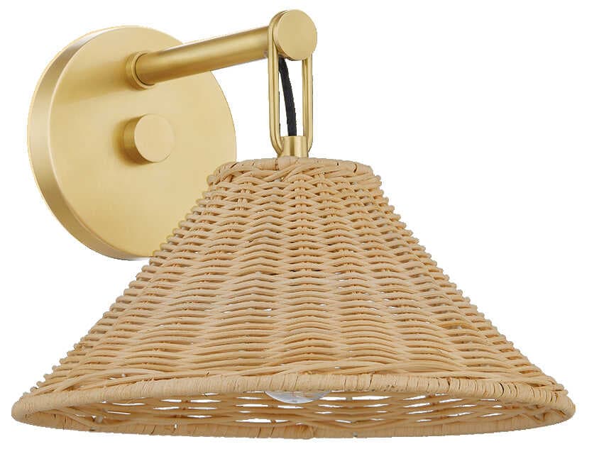 Mitzi Dalia 1-Light Aged Brass Brown Wall Sconce