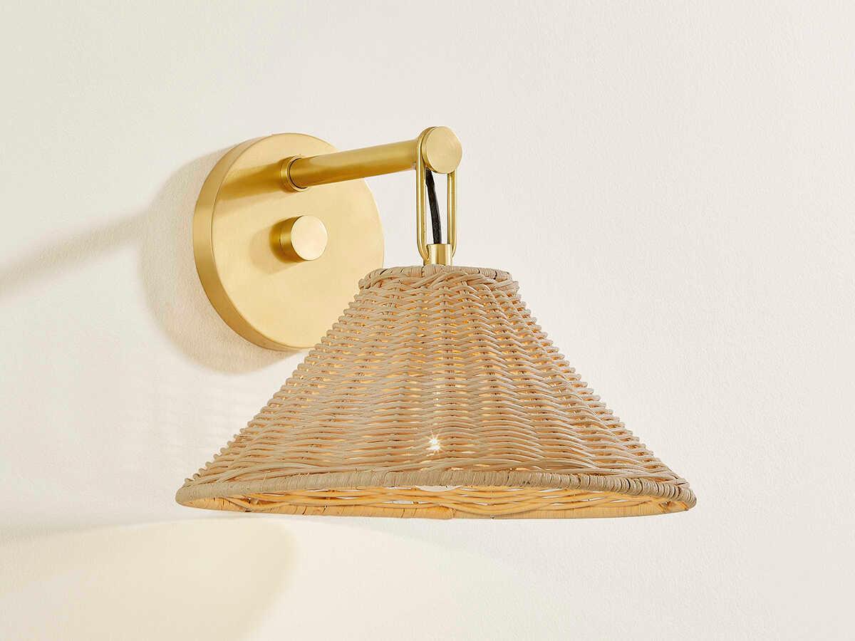 Mitzi Dalia 1-Light Aged Brass Brown Wall Sconce