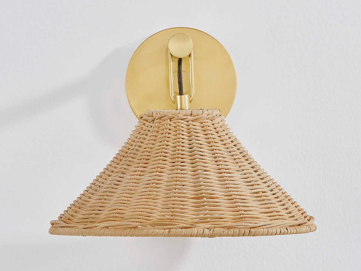 Mitzi Dalia 1-Light Aged Brass Brown Wall Sconce