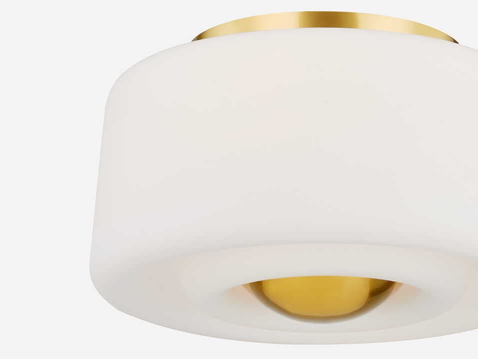 Mitzi Ciela 2-Light Aged Brass Flush Mount