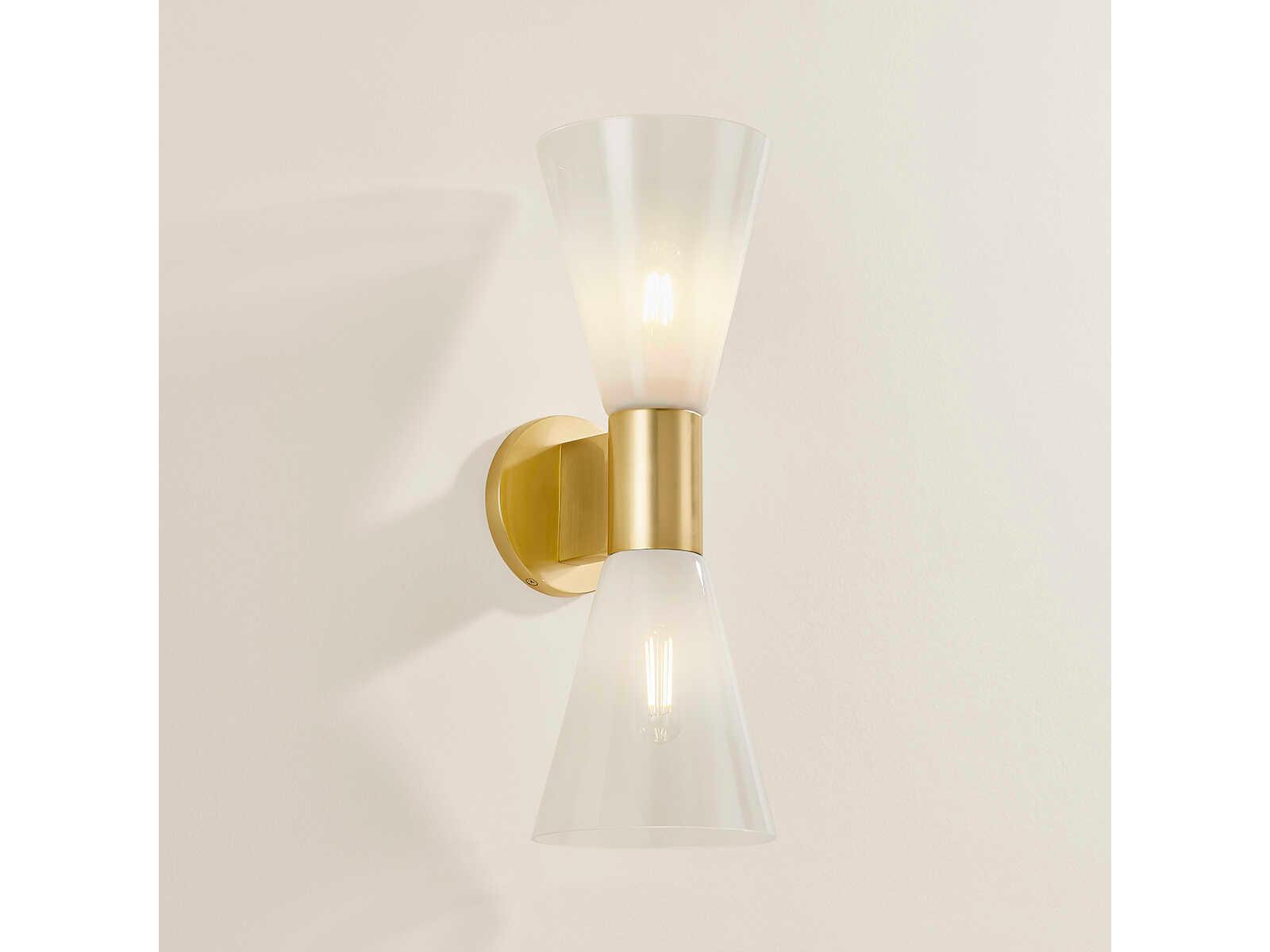 Mitzi Alma 2-Light Aged Brass Wall Sconce