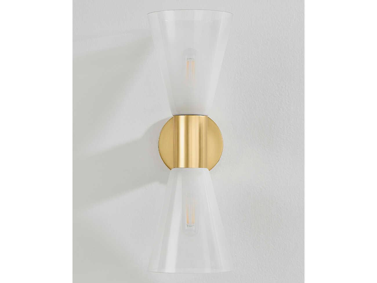 Mitzi Alma 2-Light Aged Brass Wall Sconce