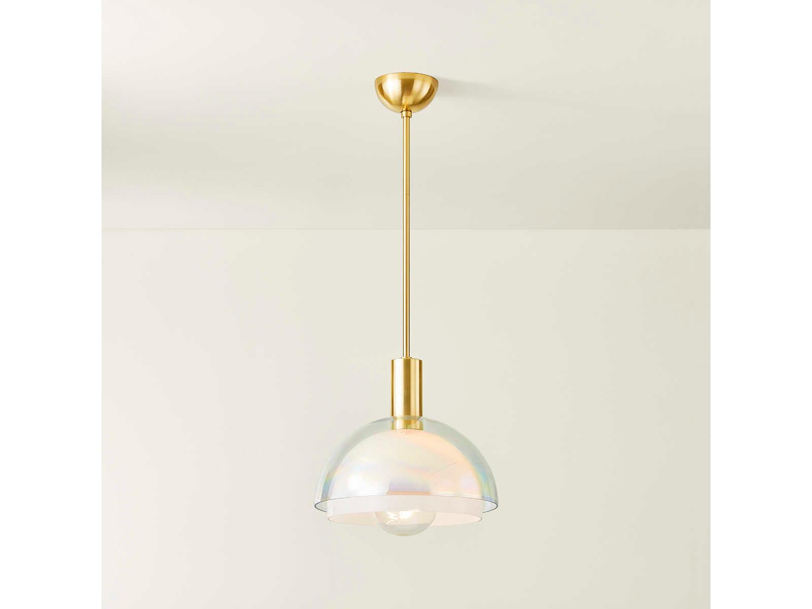 Mitzi Modena 1-Light Aged Brass Pendant