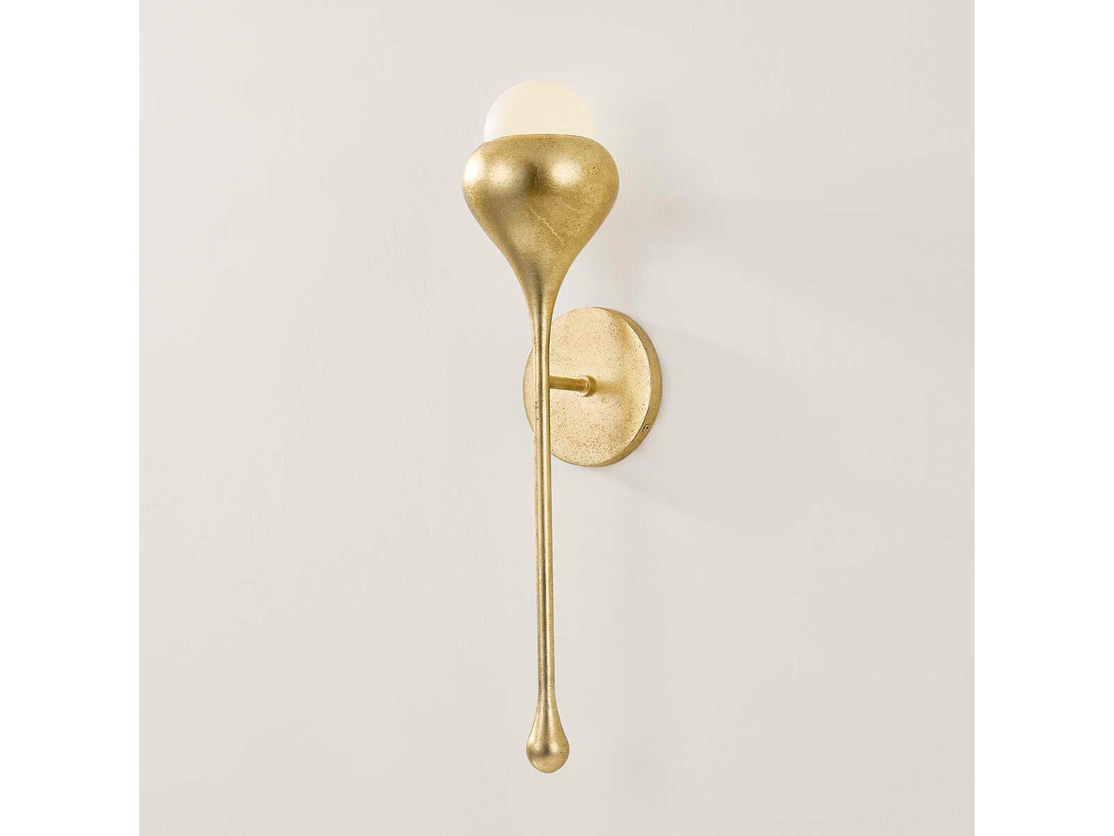 Mitzi Luciel 1-Light Vintage Gold Leaf Wall Sconce