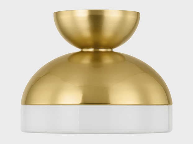 Mitzi Rue 1-Light Aged Brass Flush Mount