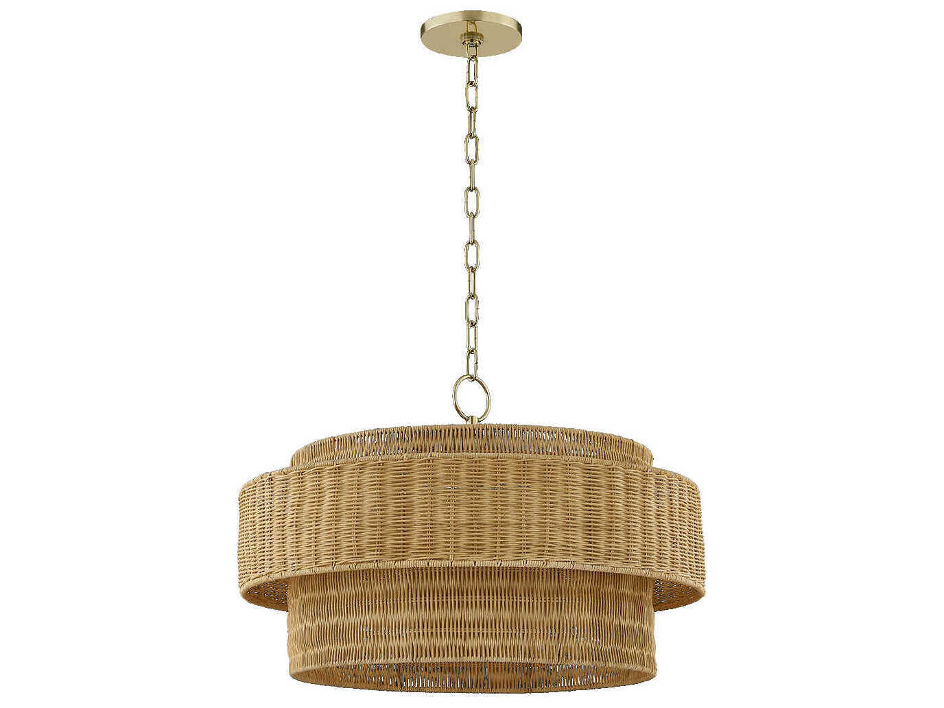 Mitzi Danica 4-Light Aged Brass Drum Pendant