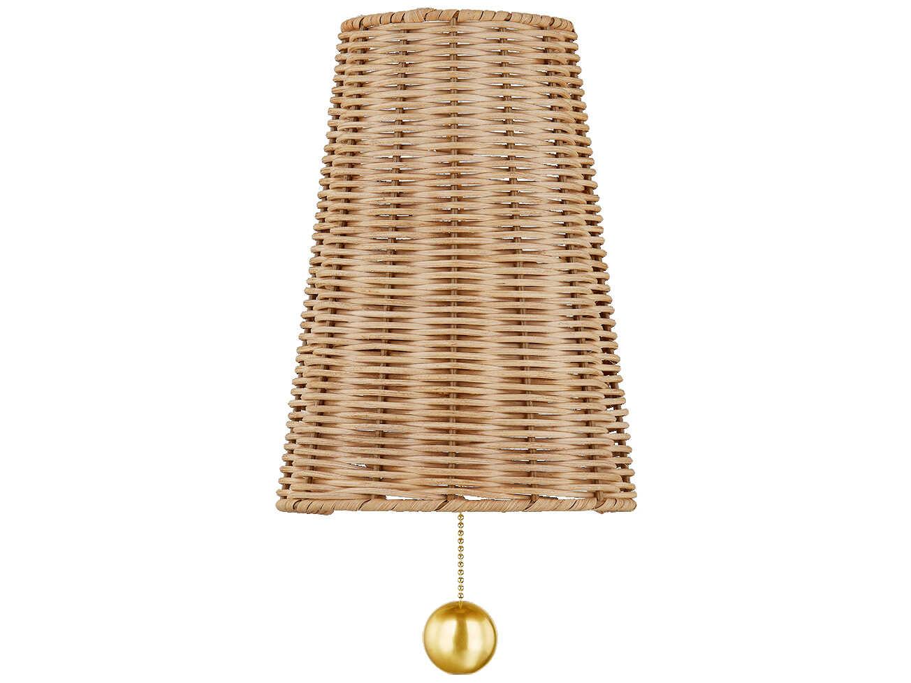 Mitzi Naida 1-Light Aged Brass Brown Wall Sconce
