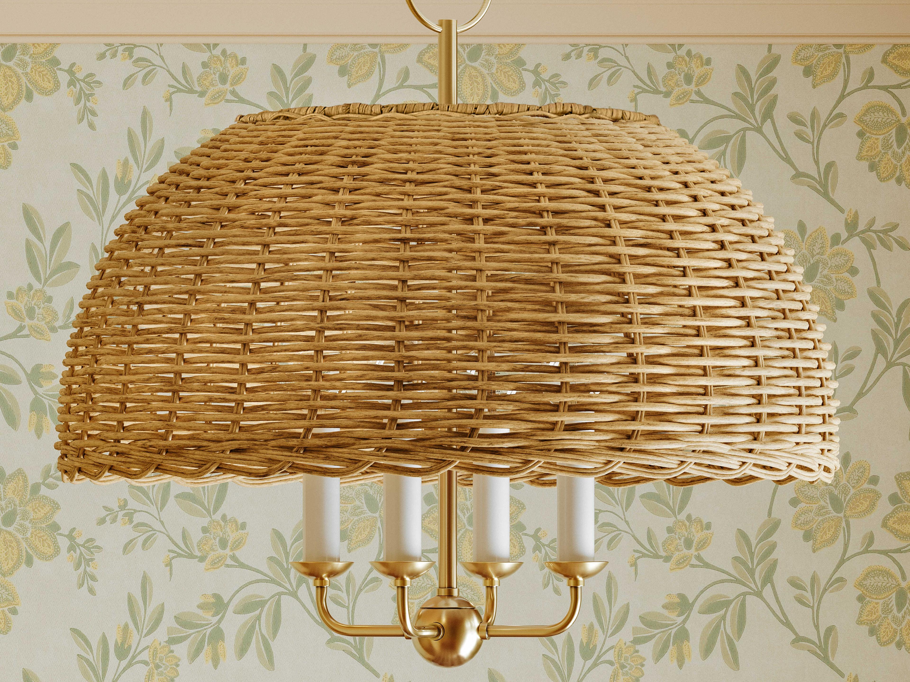 Mitzi Arwen 4-Light Aged Brass Brown Candelabra Chandelier