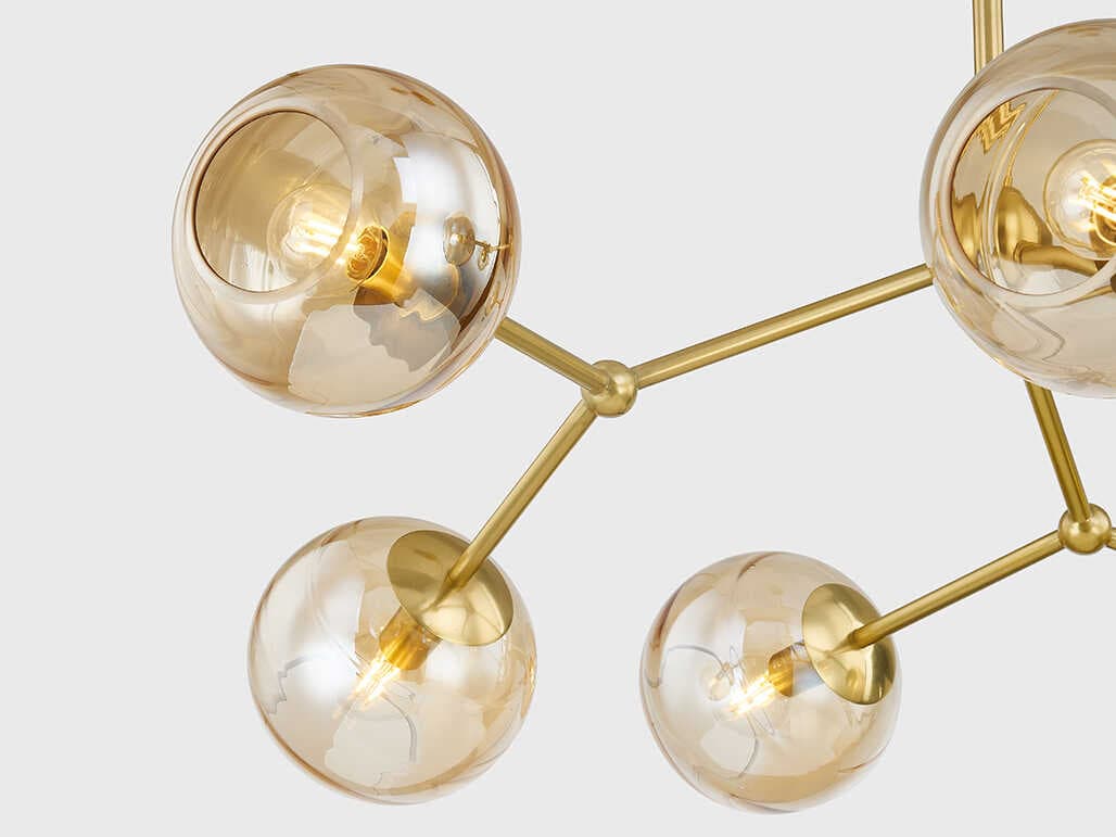 Mitzi 6-Light Aged Brass Candelabra Chandelier