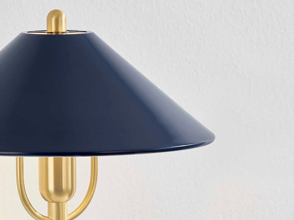 Mitzi Mariel 1-Light Aged Brass Soft Navy Wall Sconce