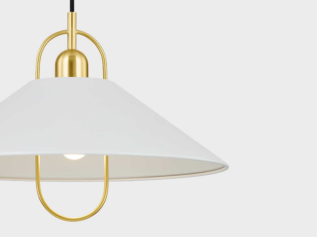 Mitzi Mariel 1-Light Aged Brass Soft White Pendant
