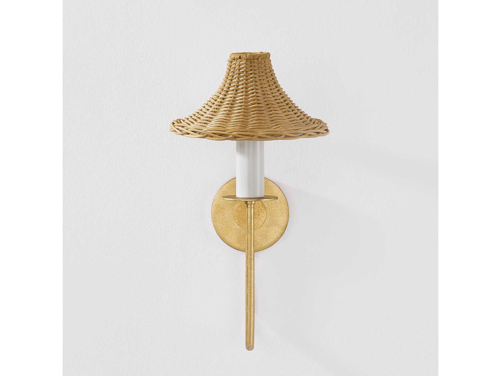 Mitzi Twila 1-Light Vintage Gold Leaf Wall Sconce