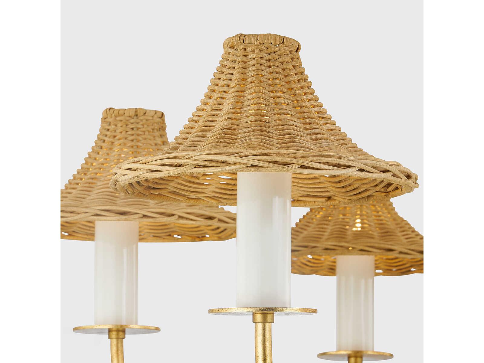 Mitzi Twila 5-Light Vintage Gold Leaf Candelabra Chandelier