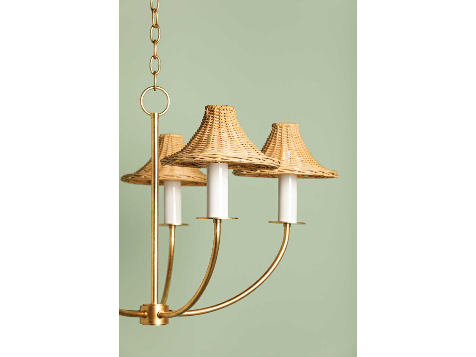 Mitzi Twila 5-Light Vintage Gold Leaf Candelabra Chandelier