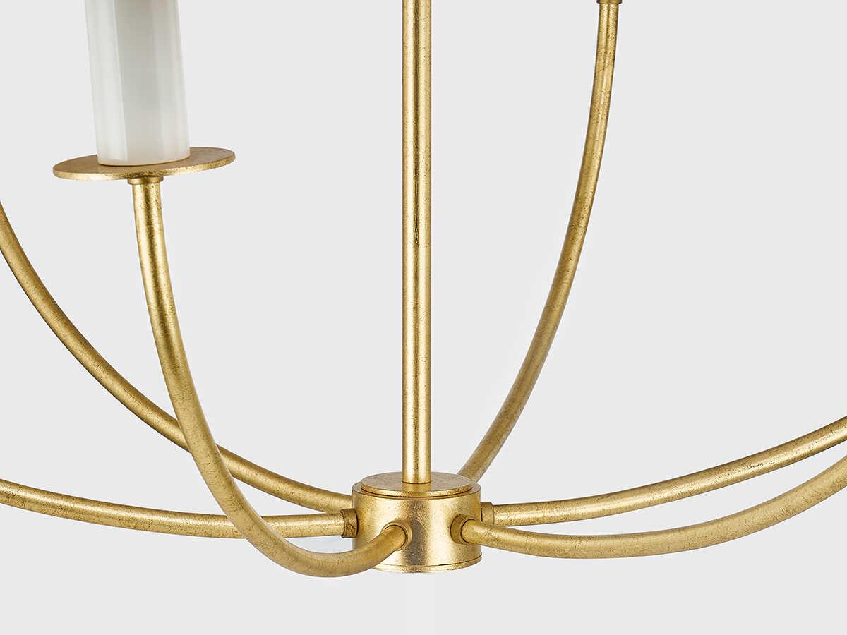 Mitzi Twila 6-Light Vintage Gold Leaf Chandelier