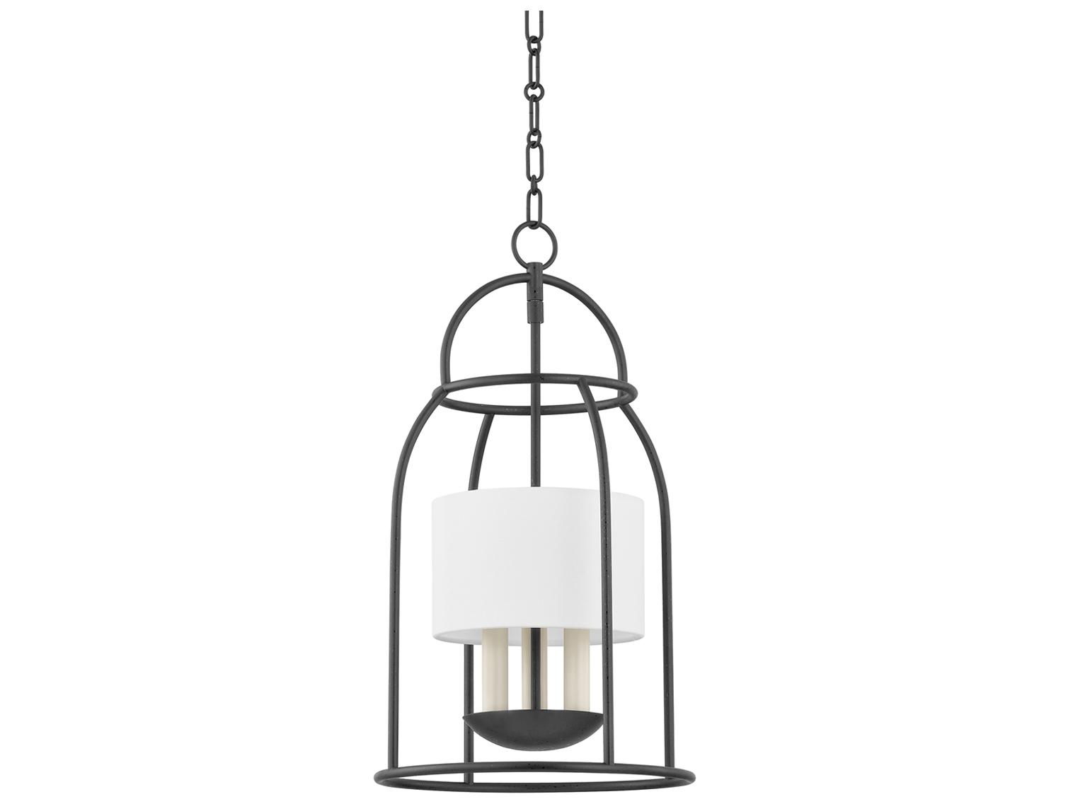 Mitzi Delia 3-Light Aged Iron Black Lantern Mini Pendant