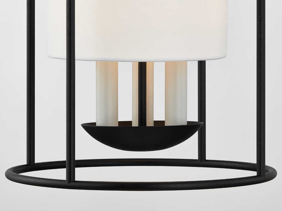 Mitzi Delia 3-Light Aged Iron Black Lantern Mini Pendant