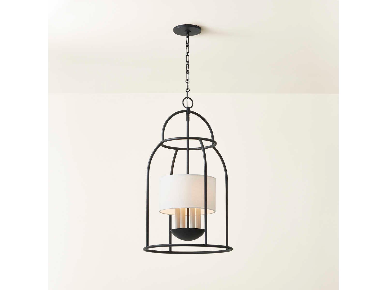 Mitzi Delia 4-Light Aged Iron Black Lantern Pendant