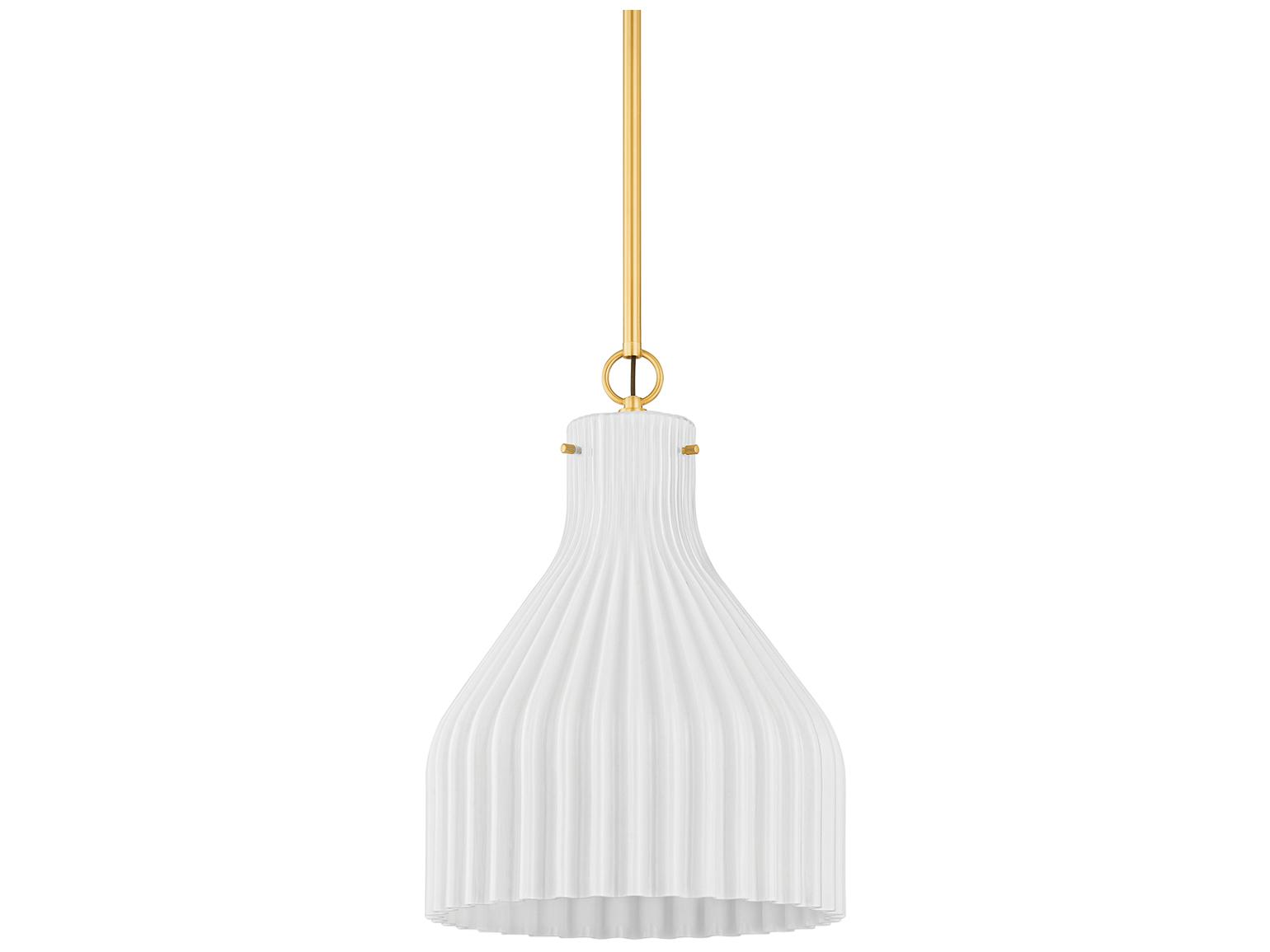 Mitzi Corinthia 1-Light Aged Brass Pendant