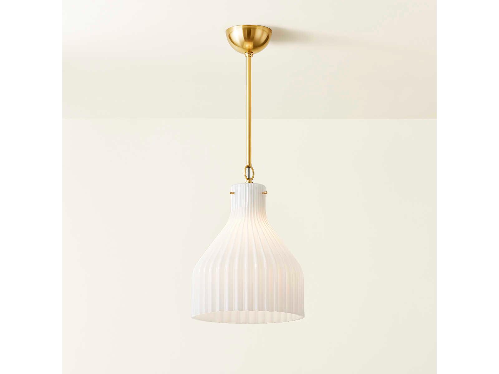 Mitzi Corinthia 1-Light Aged Brass Pendant