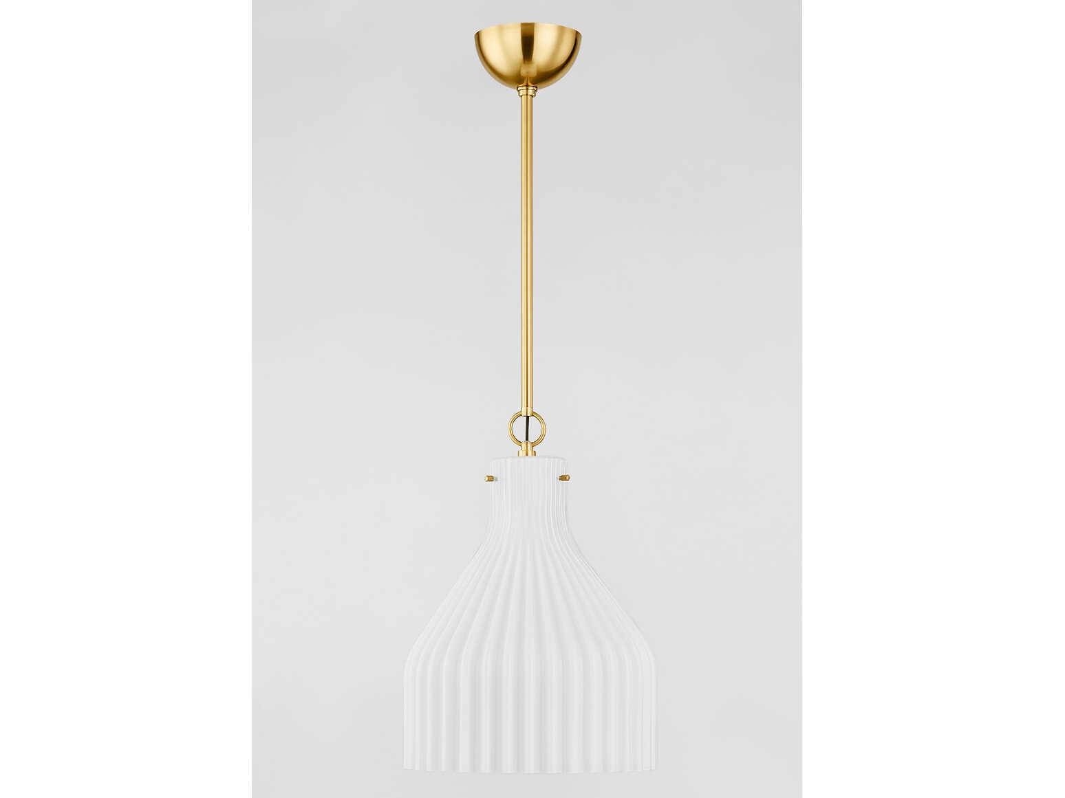 Mitzi Corinthia 1-Light Aged Brass Pendant