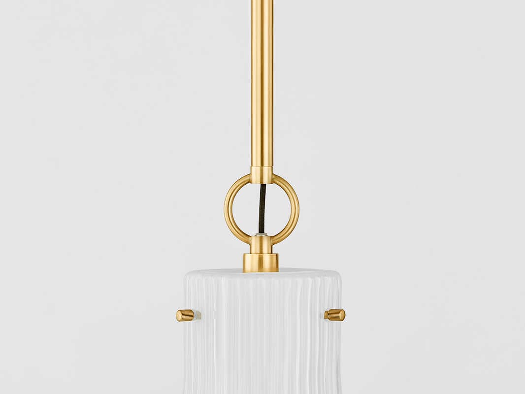 Mitzi Corinthia 1-Light Aged Brass Pendant