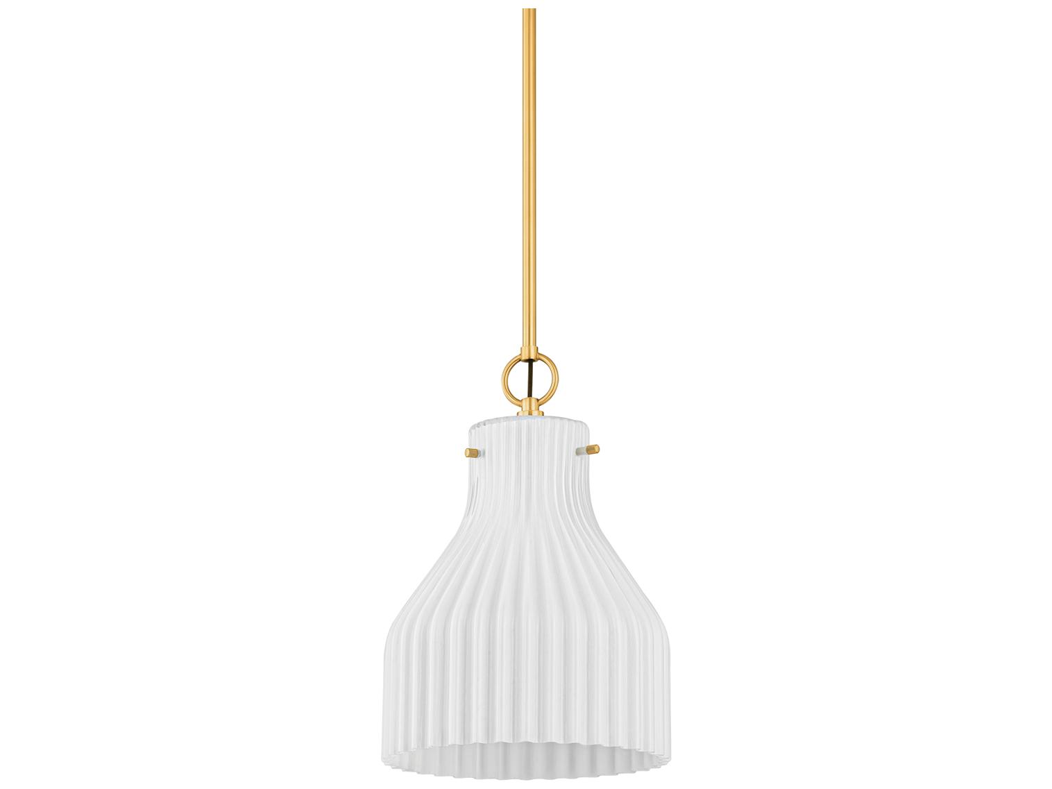 Mitzi Corinthia 1-Light Aged Brass Mini Pendant