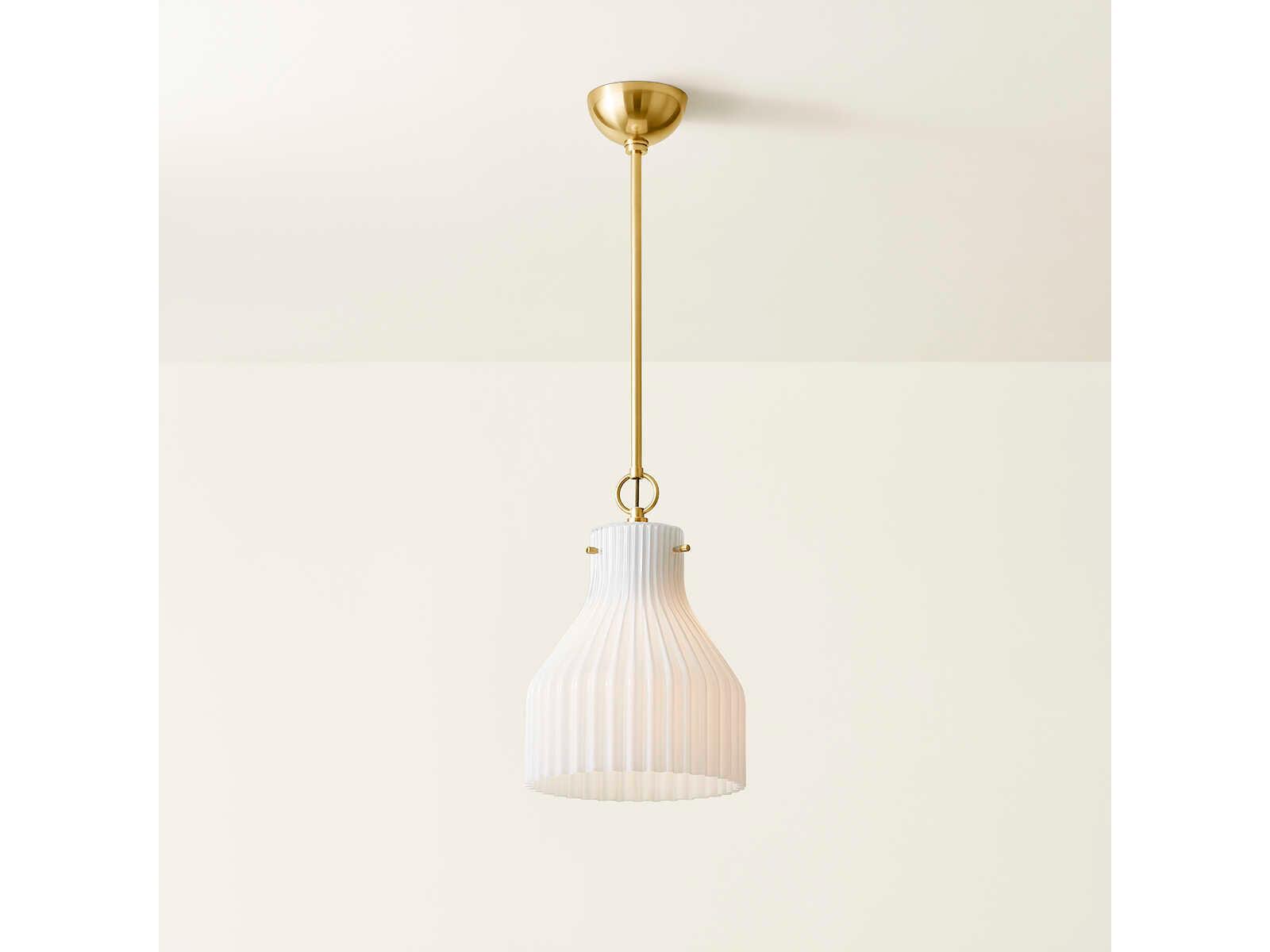 Mitzi Corinthia 1-Light Aged Brass Mini Pendant