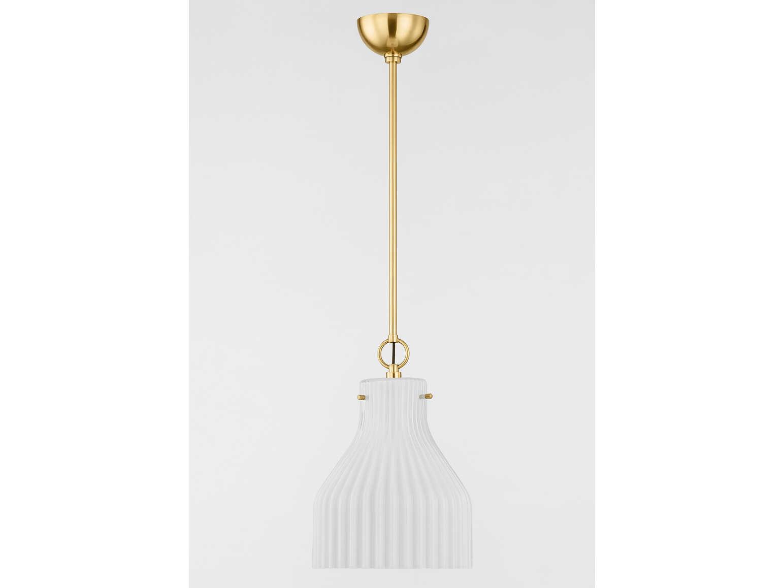 Mitzi Corinthia 1-Light Aged Brass Mini Pendant