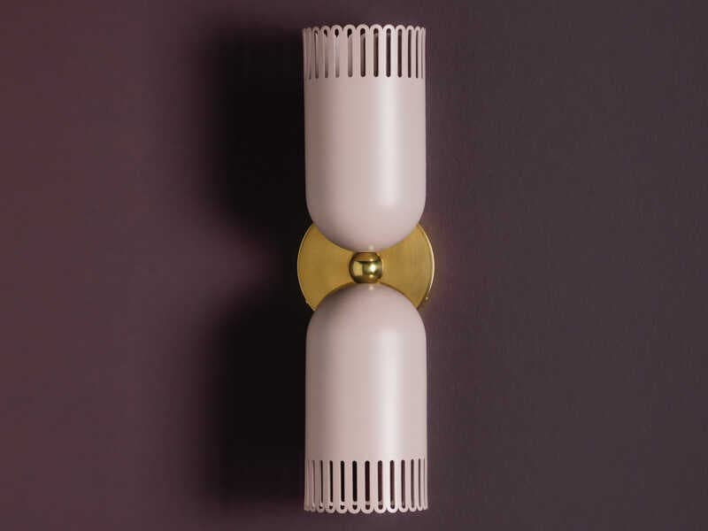 Mitzi Liba 2-Light Aged Brass Soft Peignoir White Wall Sconce
