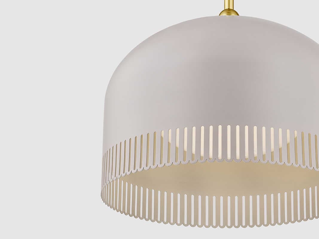 Mitzi Liba 1-Light Aged Brass Soft Peignoir White Pendant