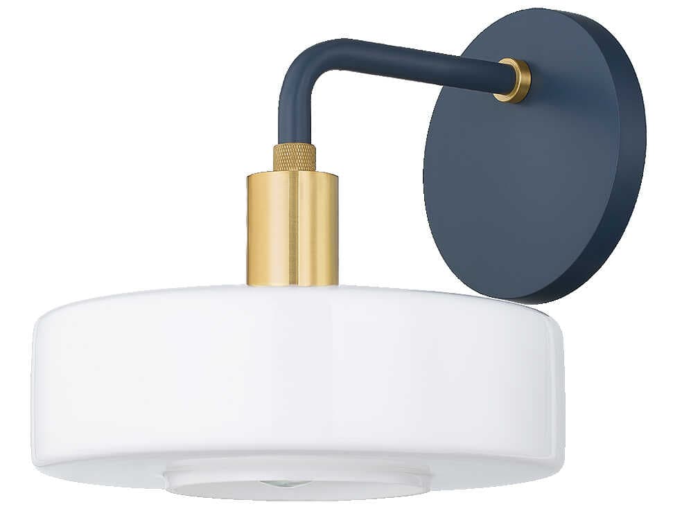 Mitzi Aston 1-Light Aged Brass Slate Blue Wall Sconce
