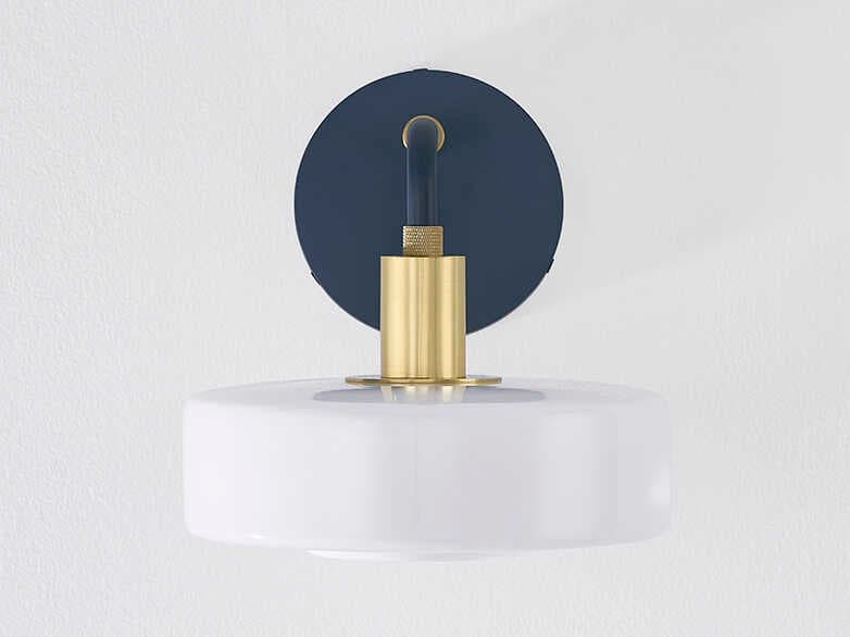 Mitzi Aston 1-Light Aged Brass Slate Blue Wall Sconce