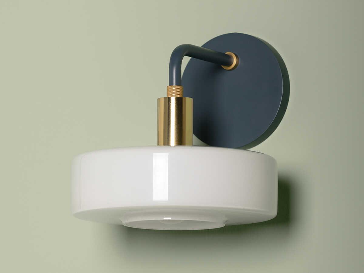 Mitzi Aston 1-Light Aged Brass Slate Blue Wall Sconce
