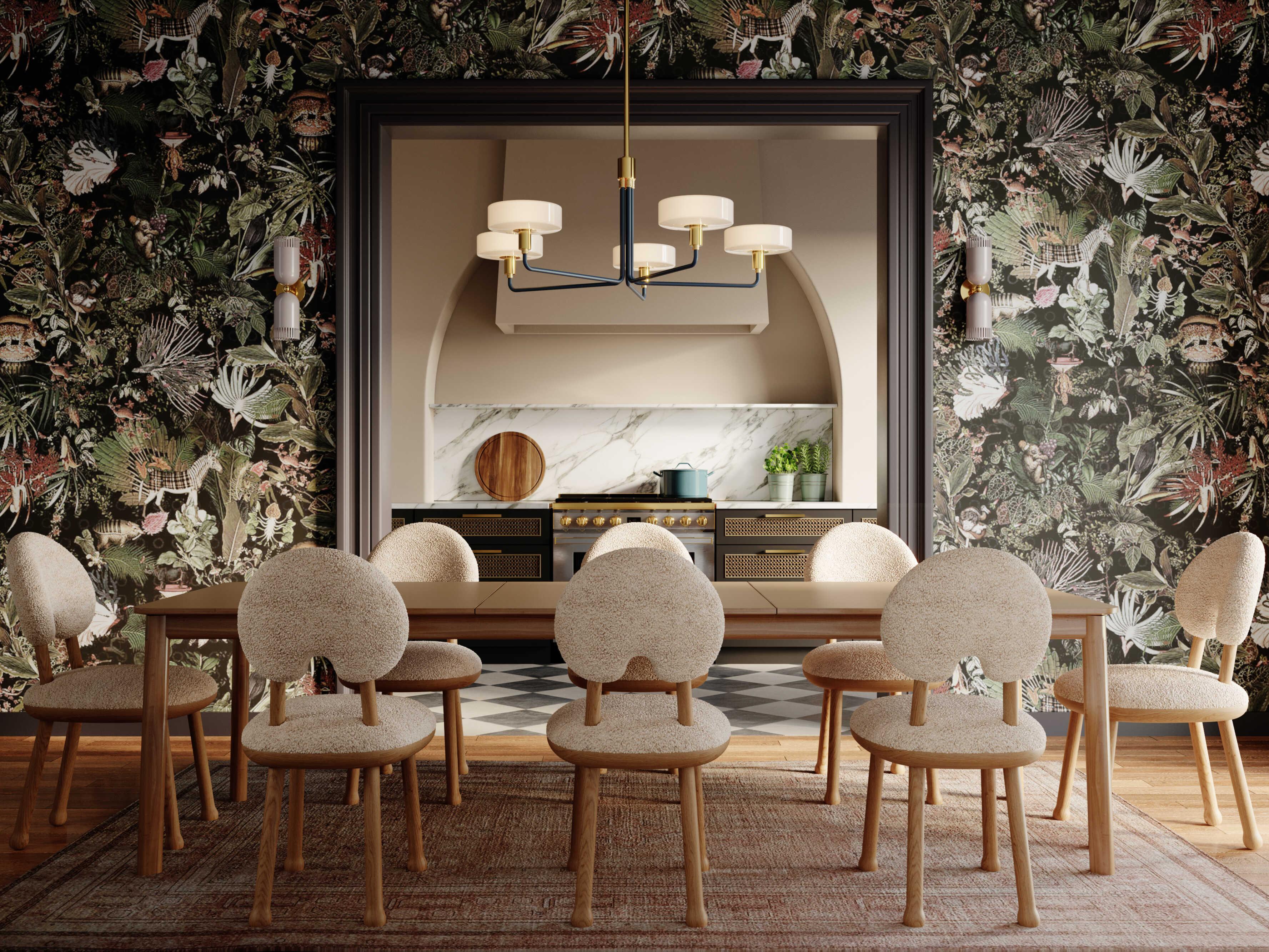 Mitzi Aston 5-Light Aged Brass Slate Blue Chandelier