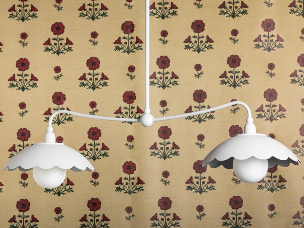 Mitzi Yael 2-Light Textured White Island Pendant