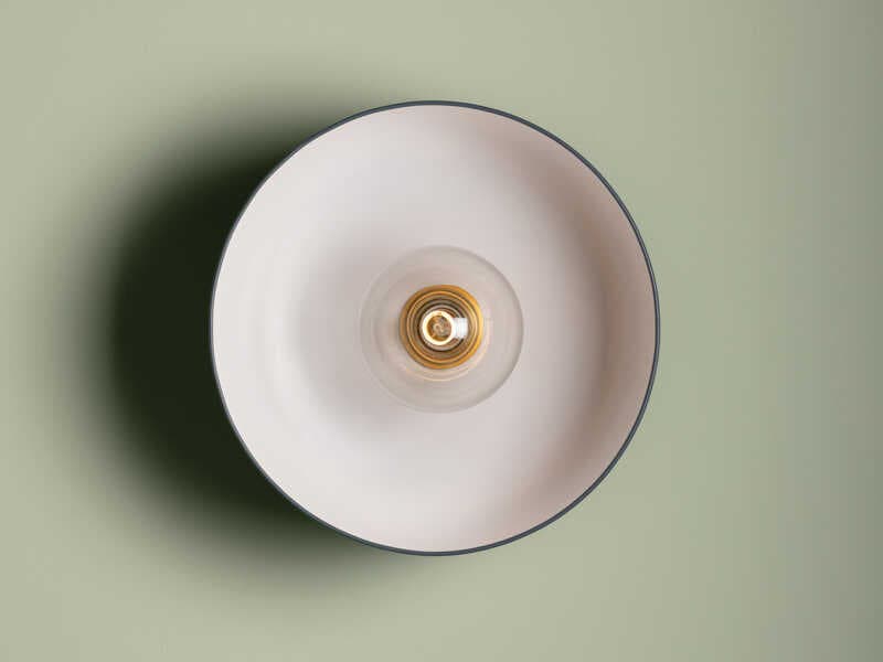 Mitzi Batya 1-Light Aged Brass Slate Blue Flush Mount