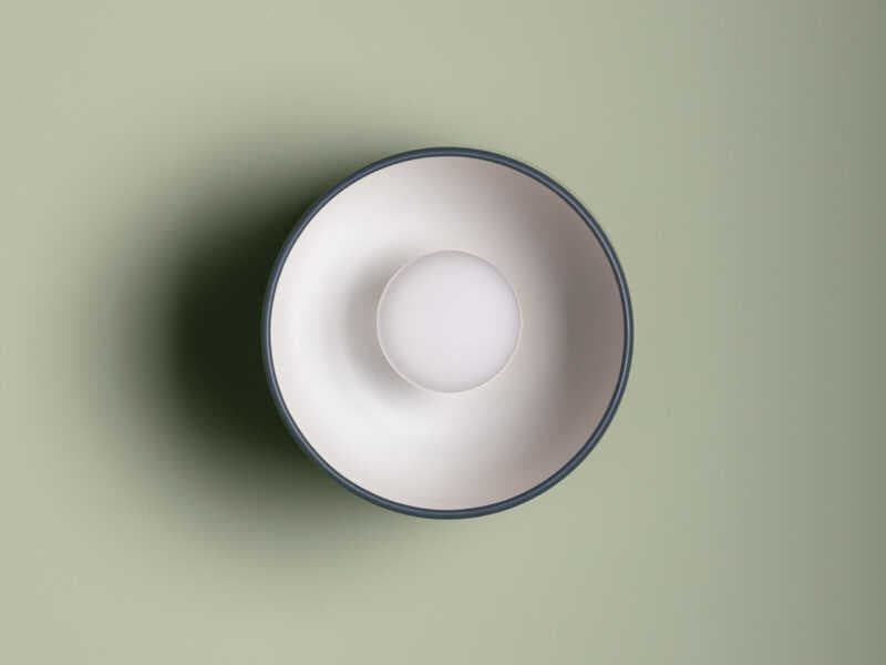 Mitzi Batya 1-Light Aged Brass Slate Blue Flush Mount