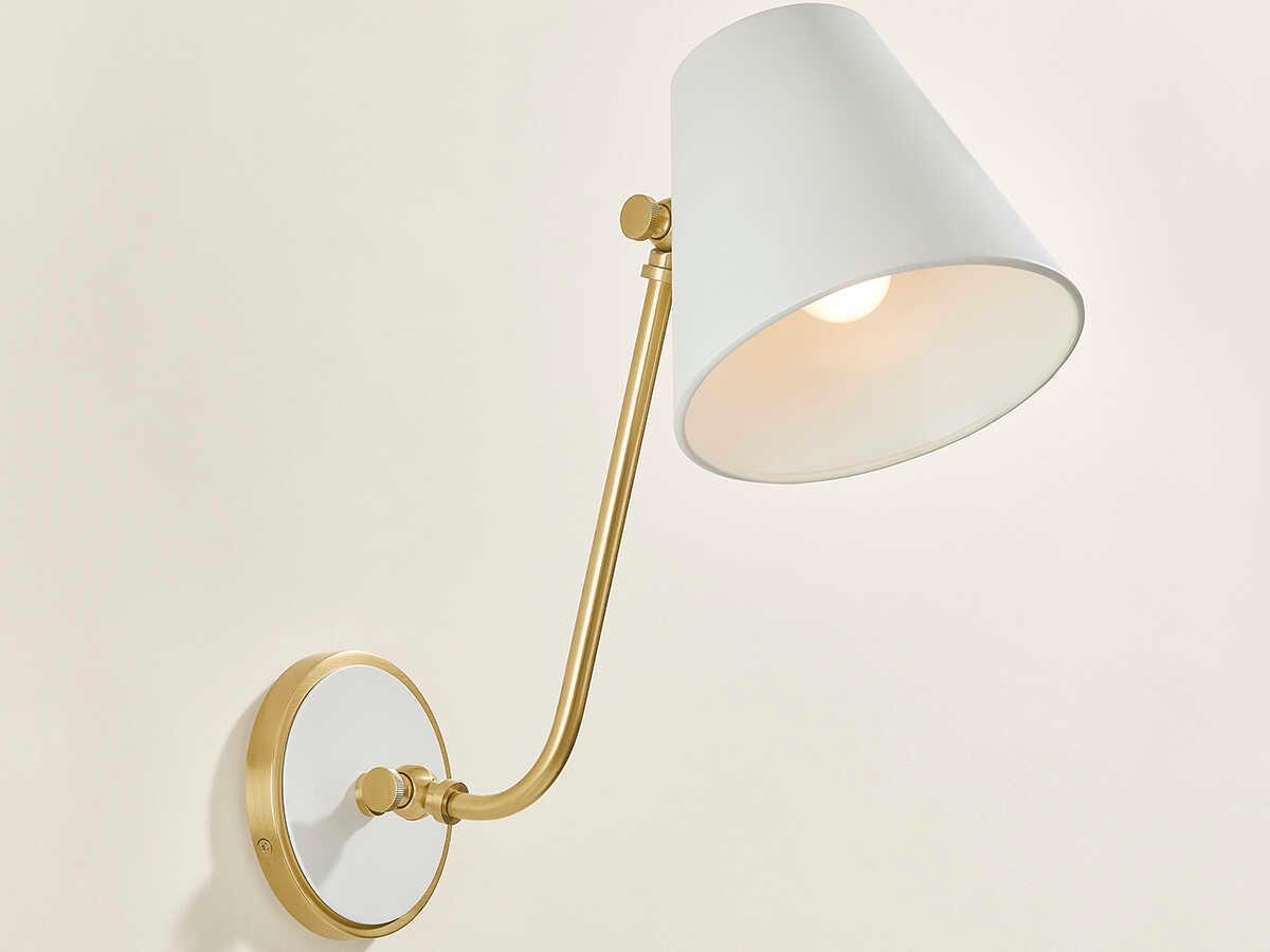 Mitzi Georgann 1-Light Aged Brass Soft White Wall Sconce