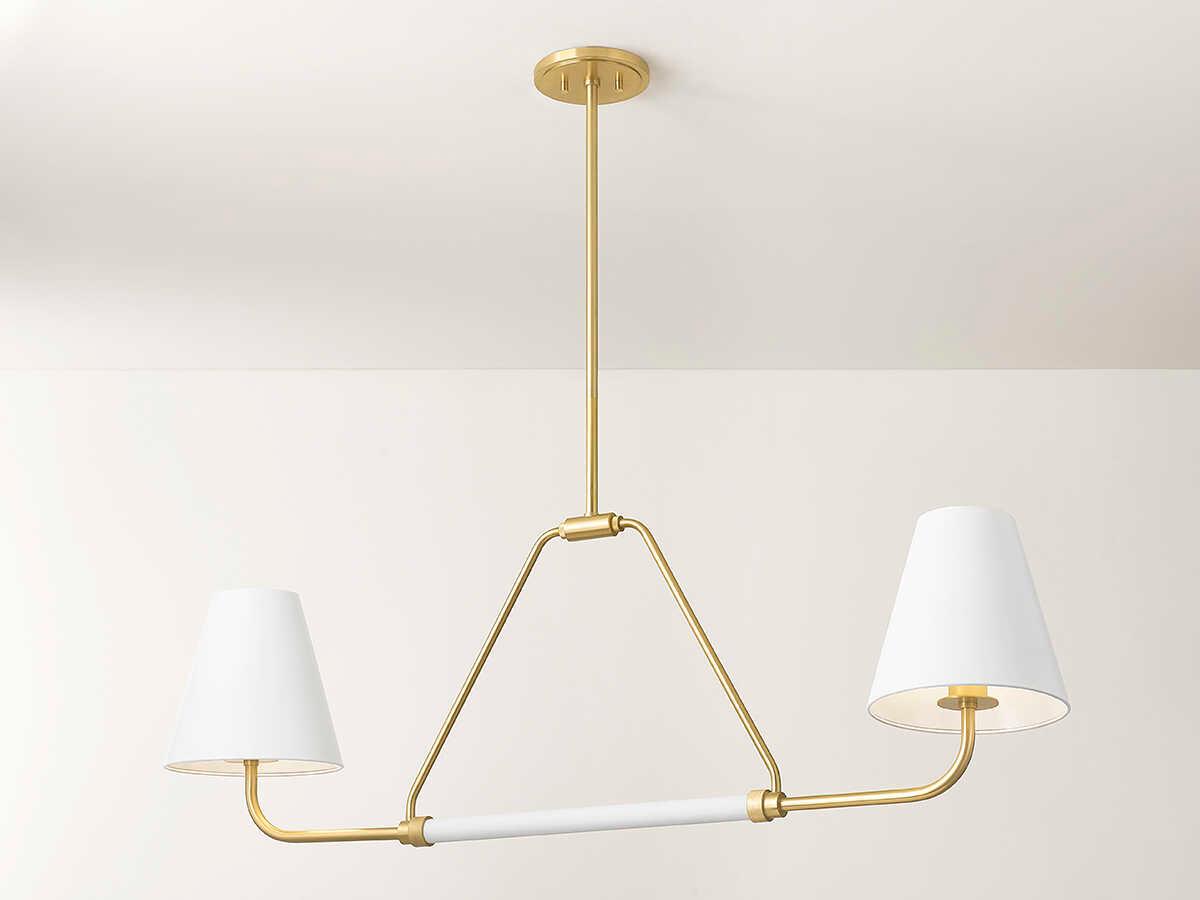 Mitzi Georgann 2-Light Aged Brass Soft White Island Pendant