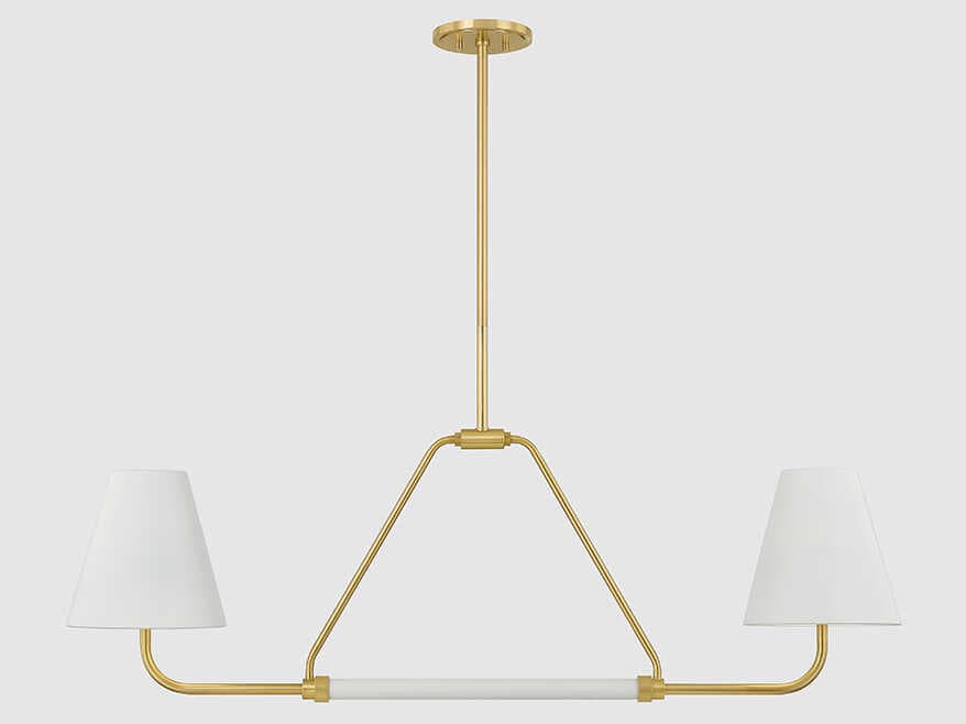 Mitzi Georgann 2-Light Aged Brass Soft White Island Pendant