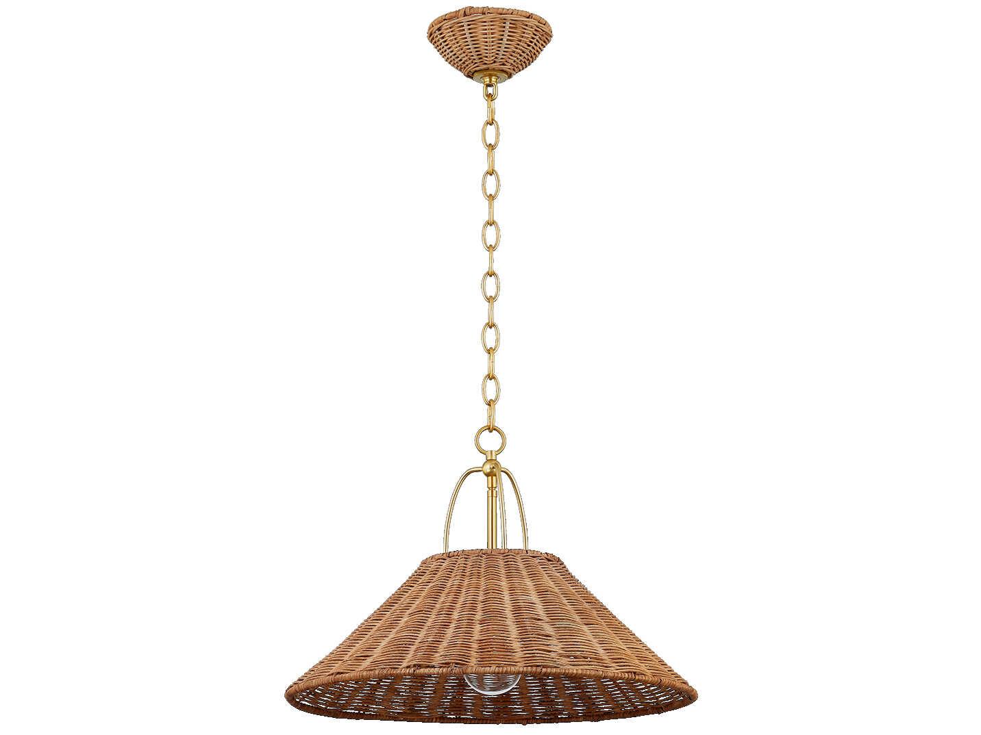 Mitzi Davida 1-Light Aged Brass Brown Pendant