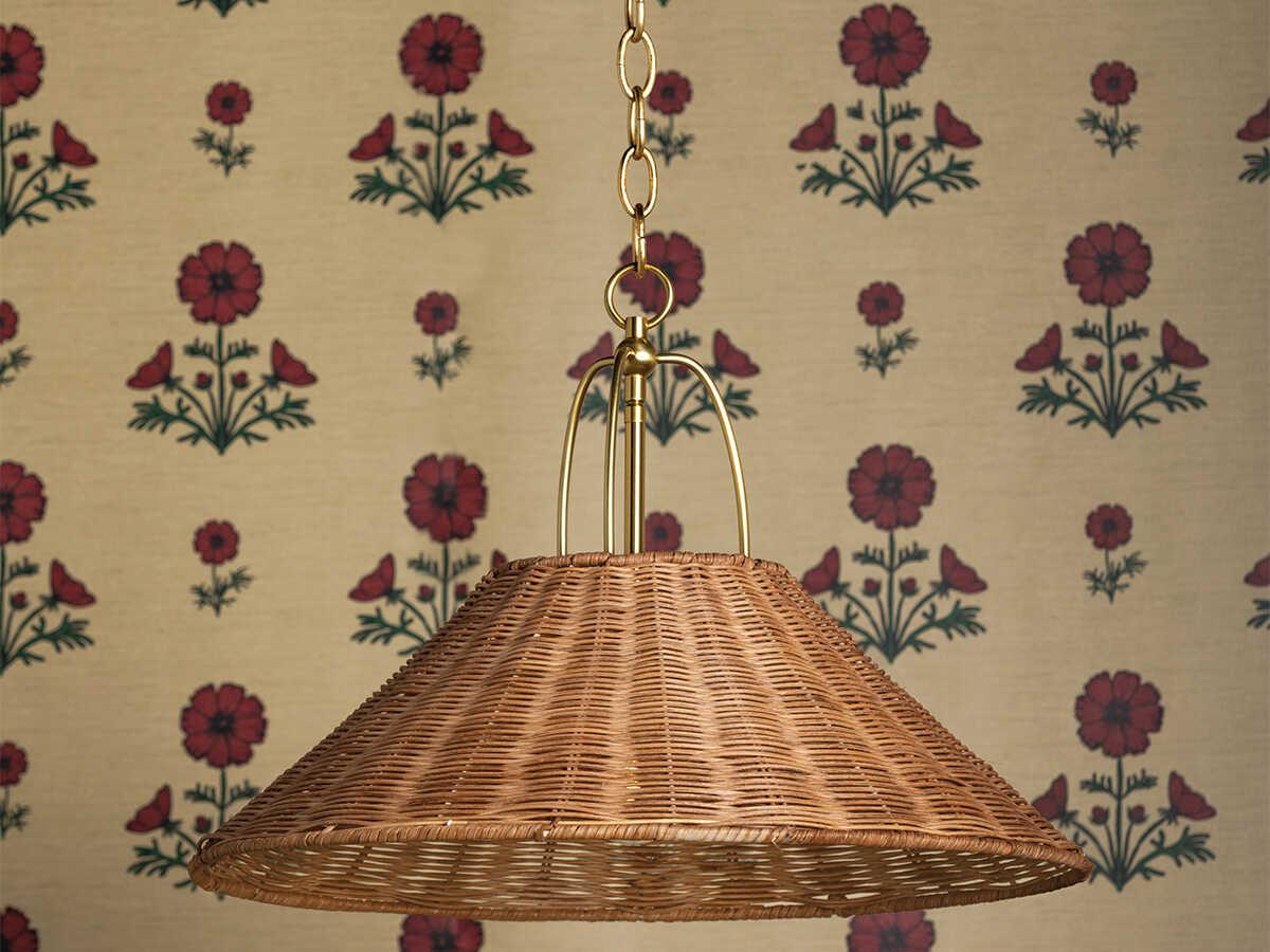 Mitzi Davida 1-Light Aged Brass Brown Pendant