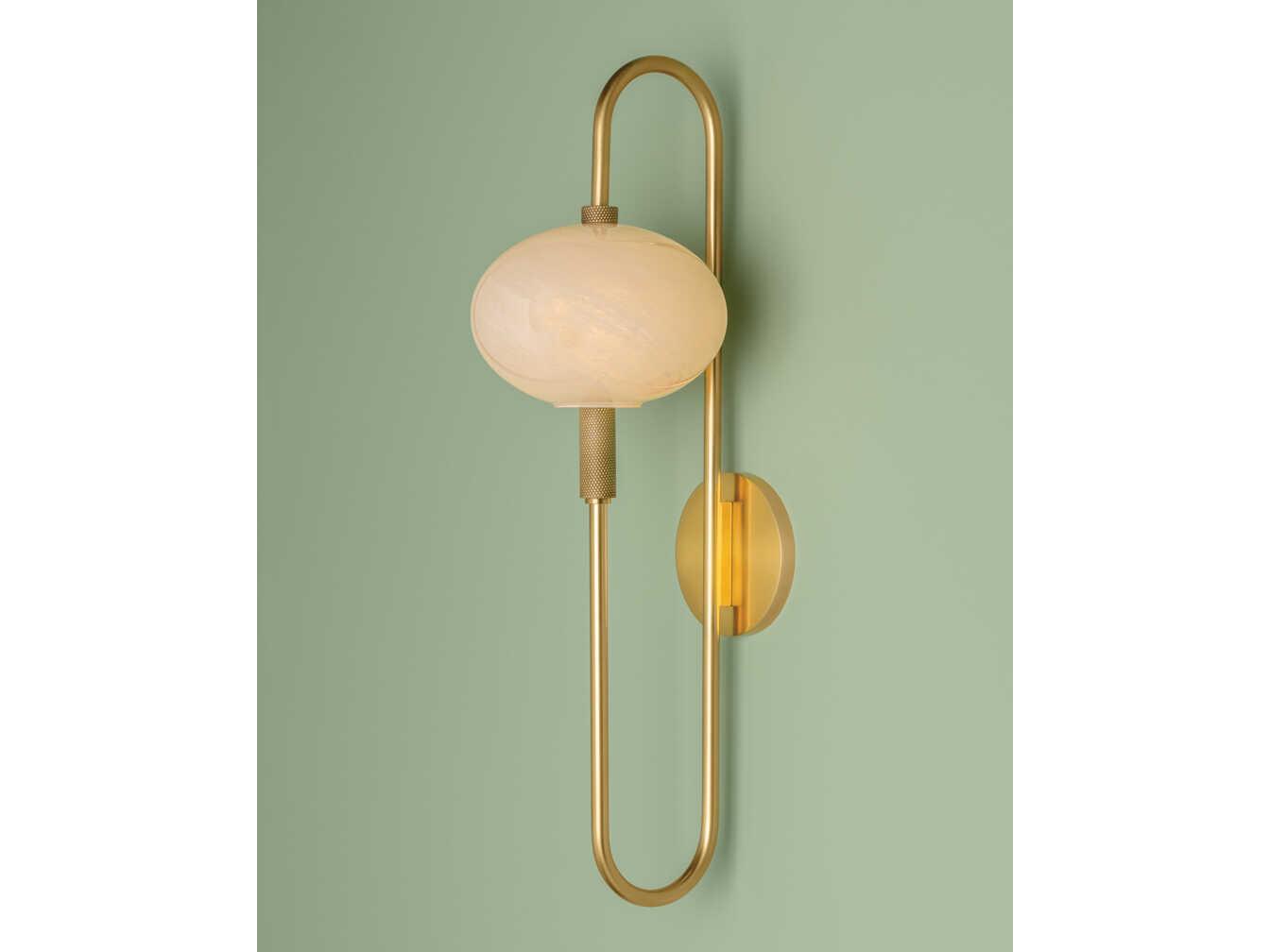 Mitzi Delphine 1-Light Aged Brass Wall Sconce