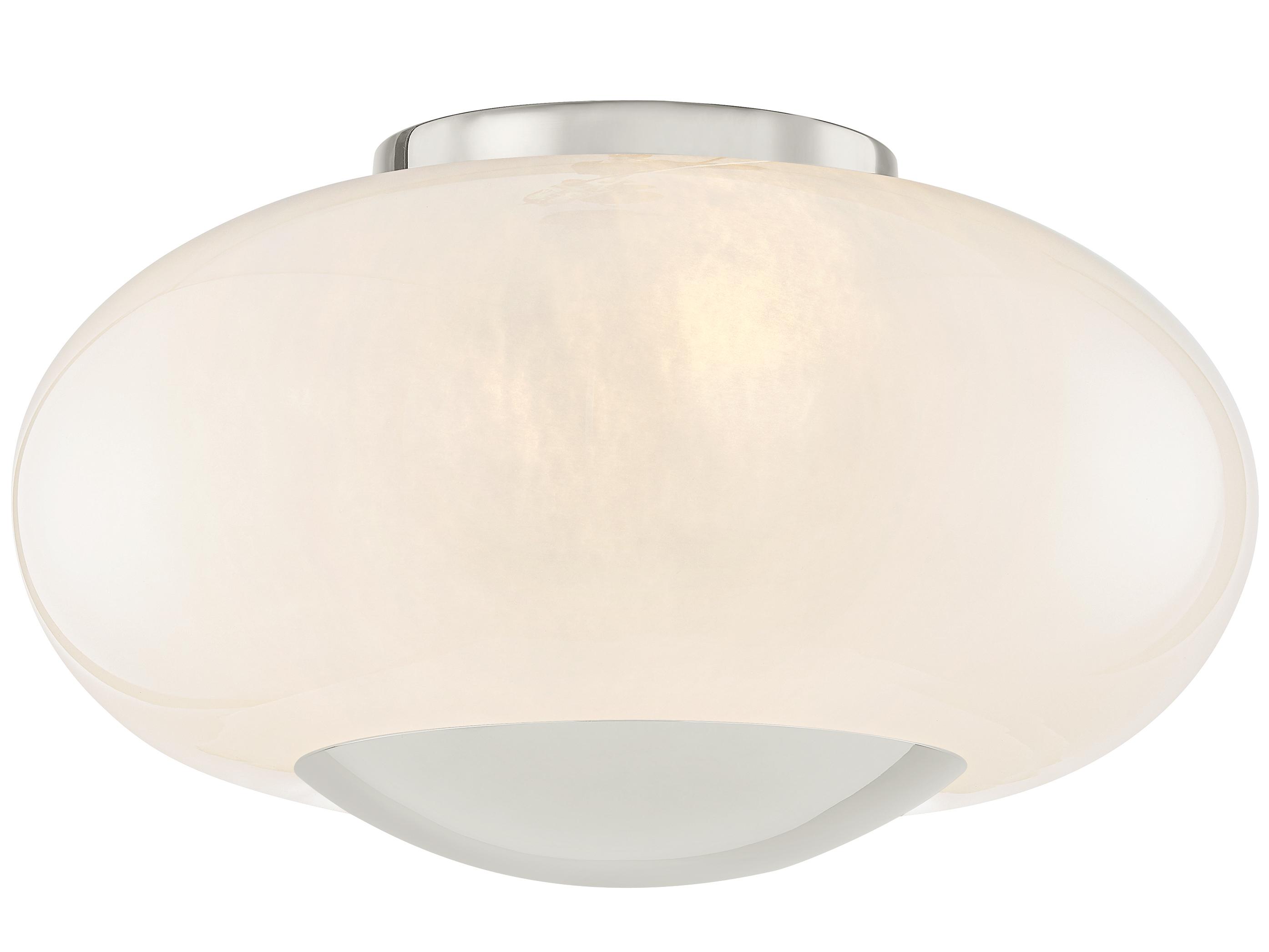 Mitzi Lottie 2-Light Polished Nickel Round Flush Mount