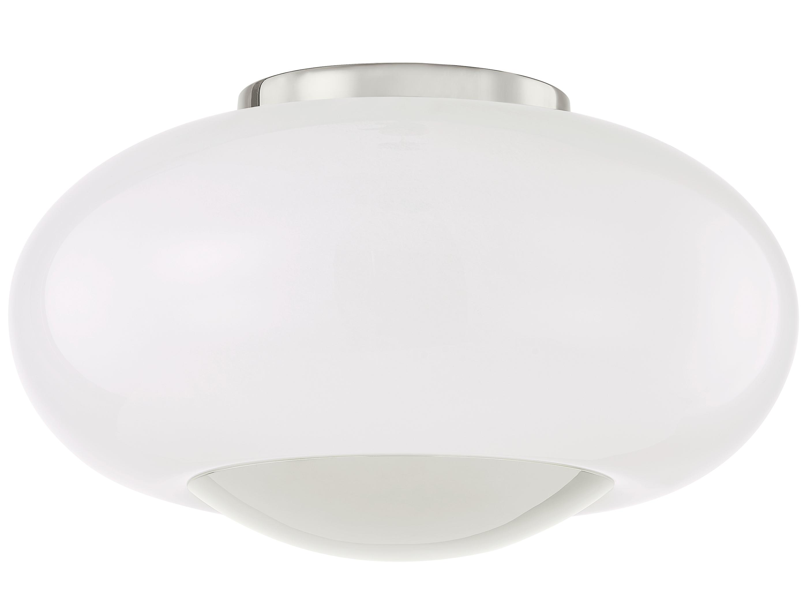Mitzi Lottie 2-Light Polished Nickel Round Flush Mount