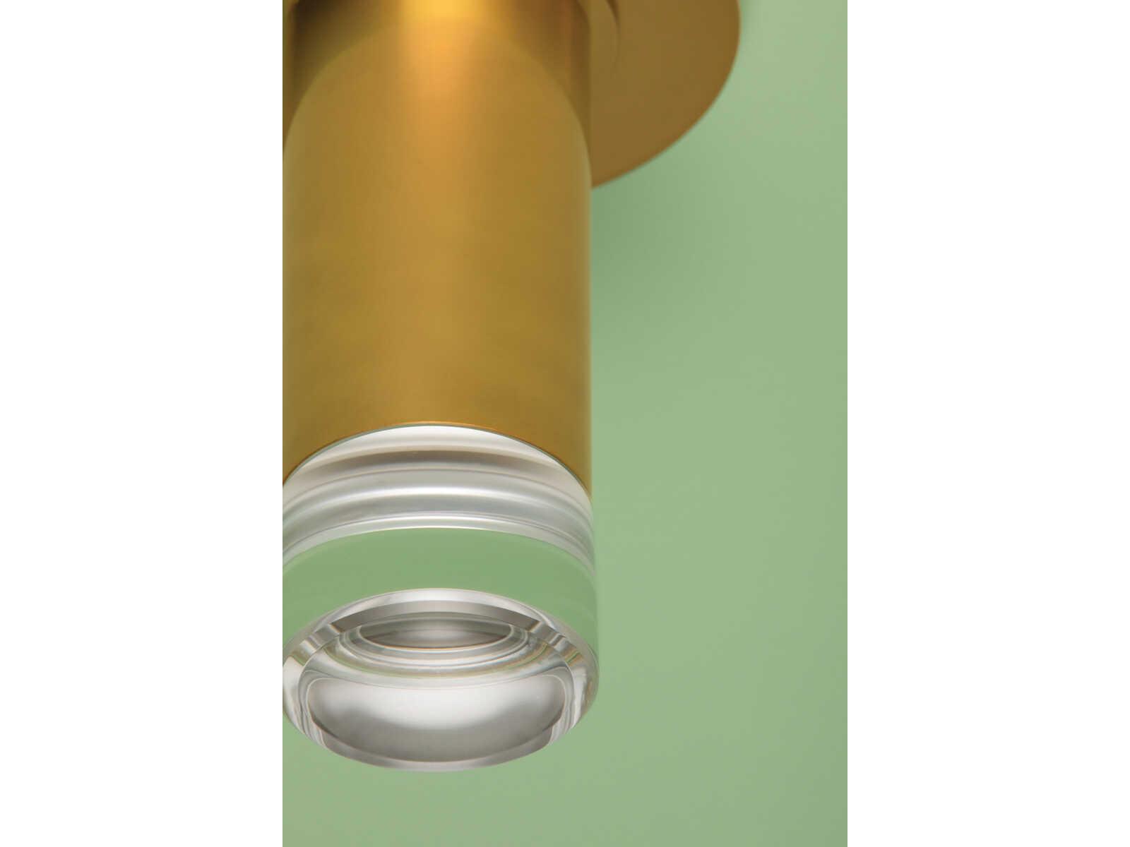 Mitzi Claudie 1-Light Aged Brass Cylinder Flush Mount